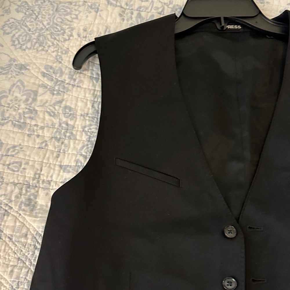Express Sleek Black Vest View 2
